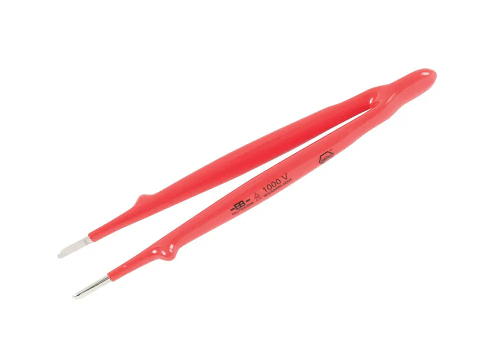 Wiha 75220, Insulated Tweezers Straight Blunt 8" Oal Wiha