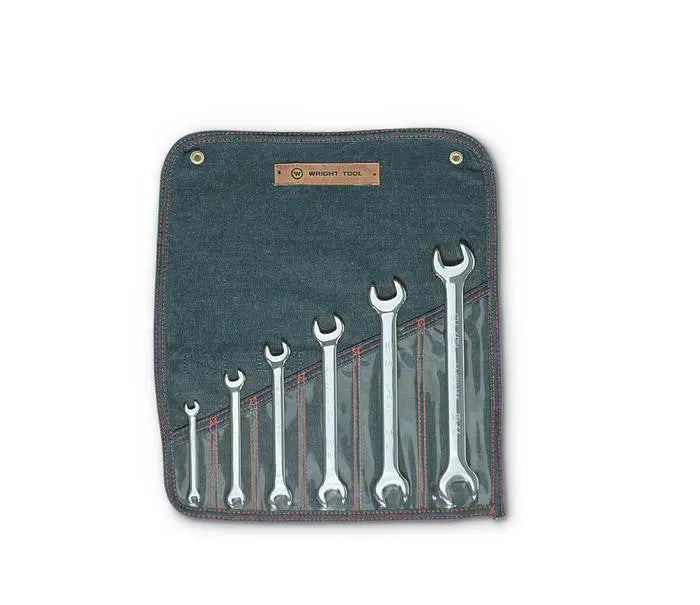 Wright Tool Set of 6 SAE Polished Open-End Wrench - WT 736 Open End Wrench Wright Tool