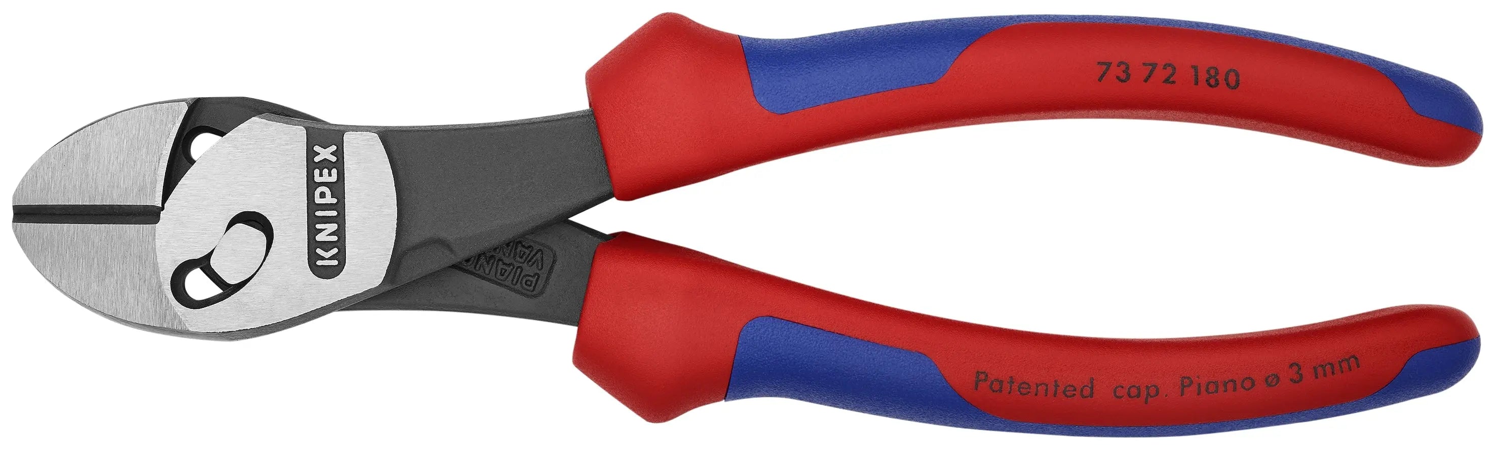 Knipex 73 72 180 BK KN | TwinForce Diagonal Super Cutter, Multi-Component Knipex