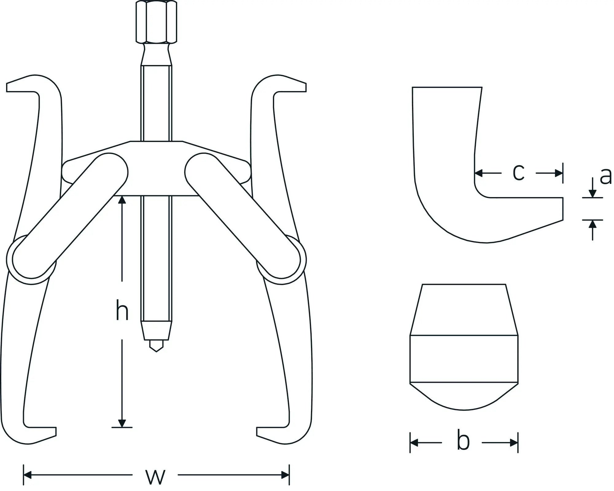Stahlwille 2-Arm Puller, 1, 19mm - ST 71025101 Stahlwille