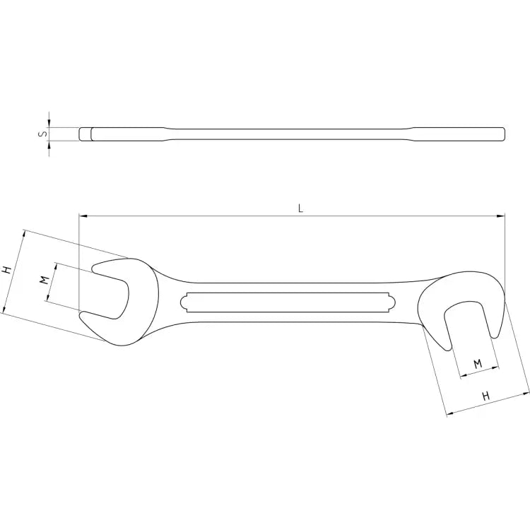 Beta Tools (Article# 73 4,5) Small Double Open End Wrench - BT 000730045 