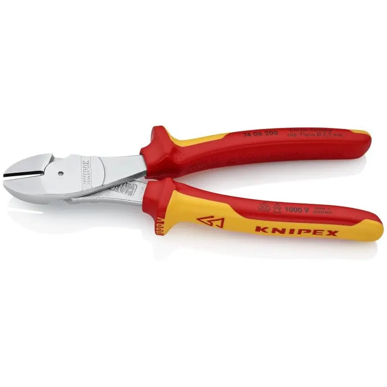 Knipex 1000V Insulated High Leverage Diagonal Cutter, 8 in - KN 74 06 200 Knipex