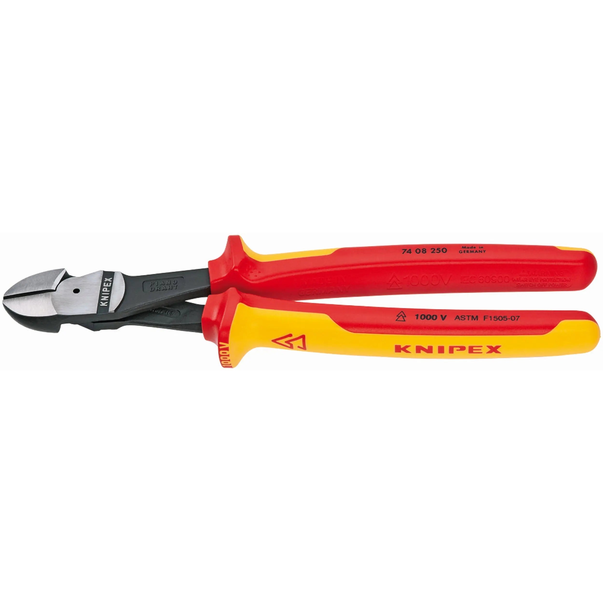 Knipex 74 08 250 SBA KN | High Leverage Diagonal Cutters, 1000V Insulated Knipex