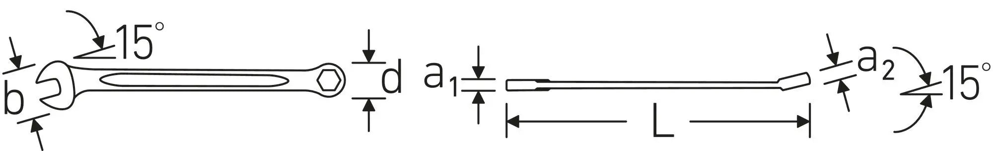Stahlwille Combination Wrench, 4mm x 4mm - ST 40094040 Stahlwille