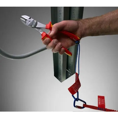 KNIPEX 13" Tool Tethering Adaptor Straps with Captive Eye Carabiner - 00 50 06 T BKA Knipex