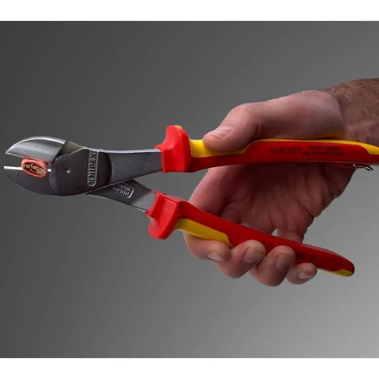 Knipex 1000V Insulated Tethered Attachment High Leverage Diagonal Cutter, 10 in - KN 74 06 250 T Knipex