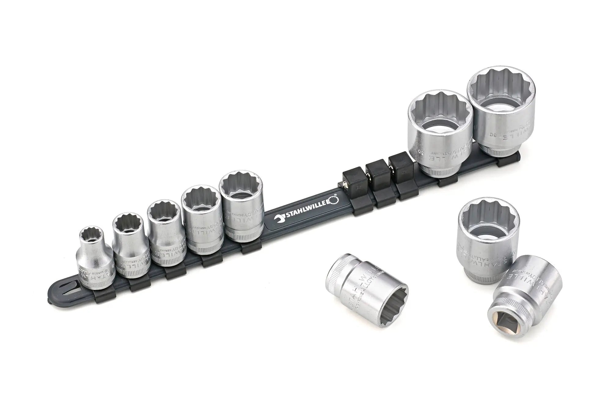 Stahlwille Set of 10 1/2 in Drive Socket with Clip Bar - ST 96053010 Stahlwille