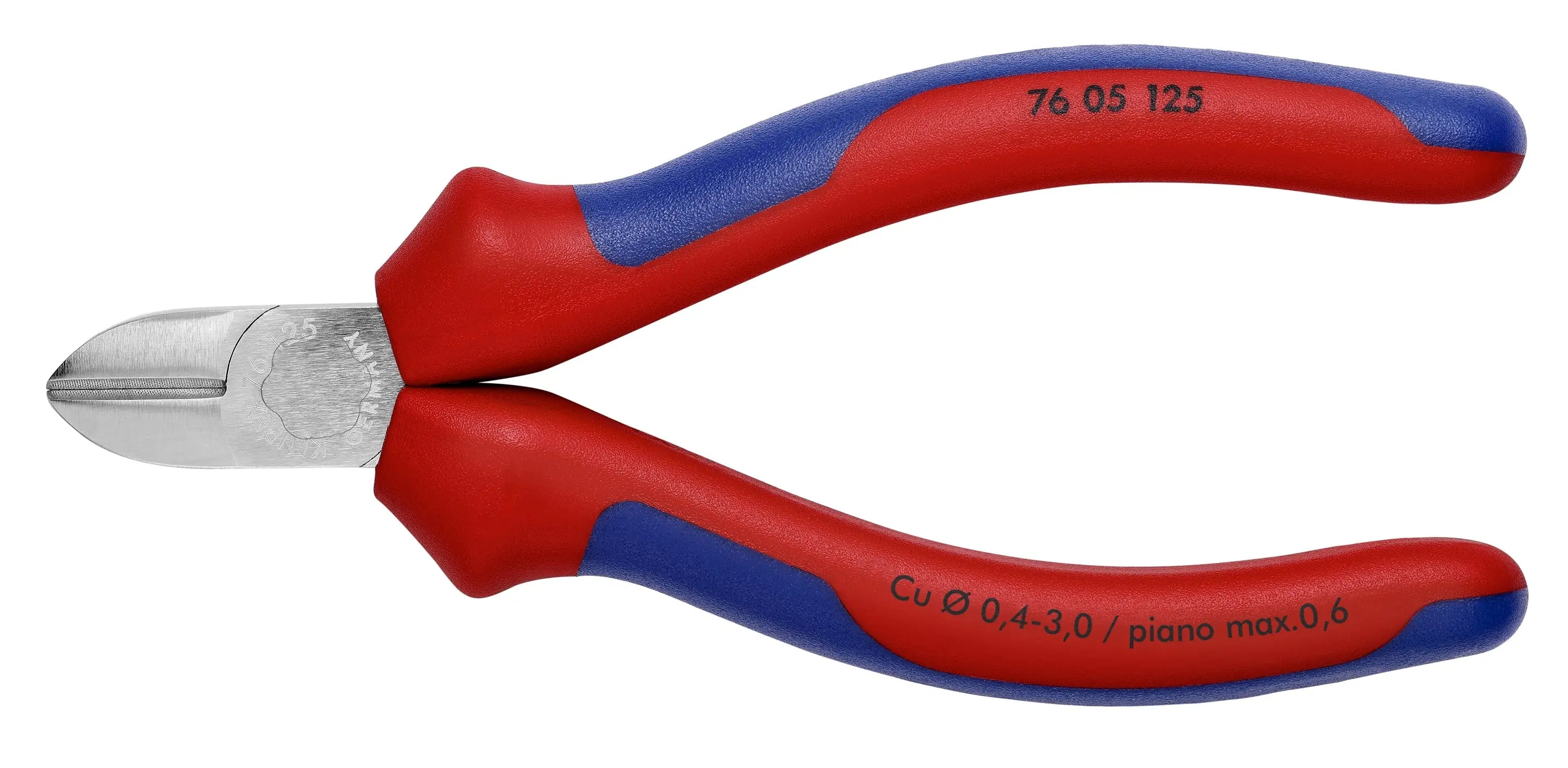 Knipex 76 05 125 KN | Electronics Diagonal Cutter, Chrome, Multi-Component Knipex