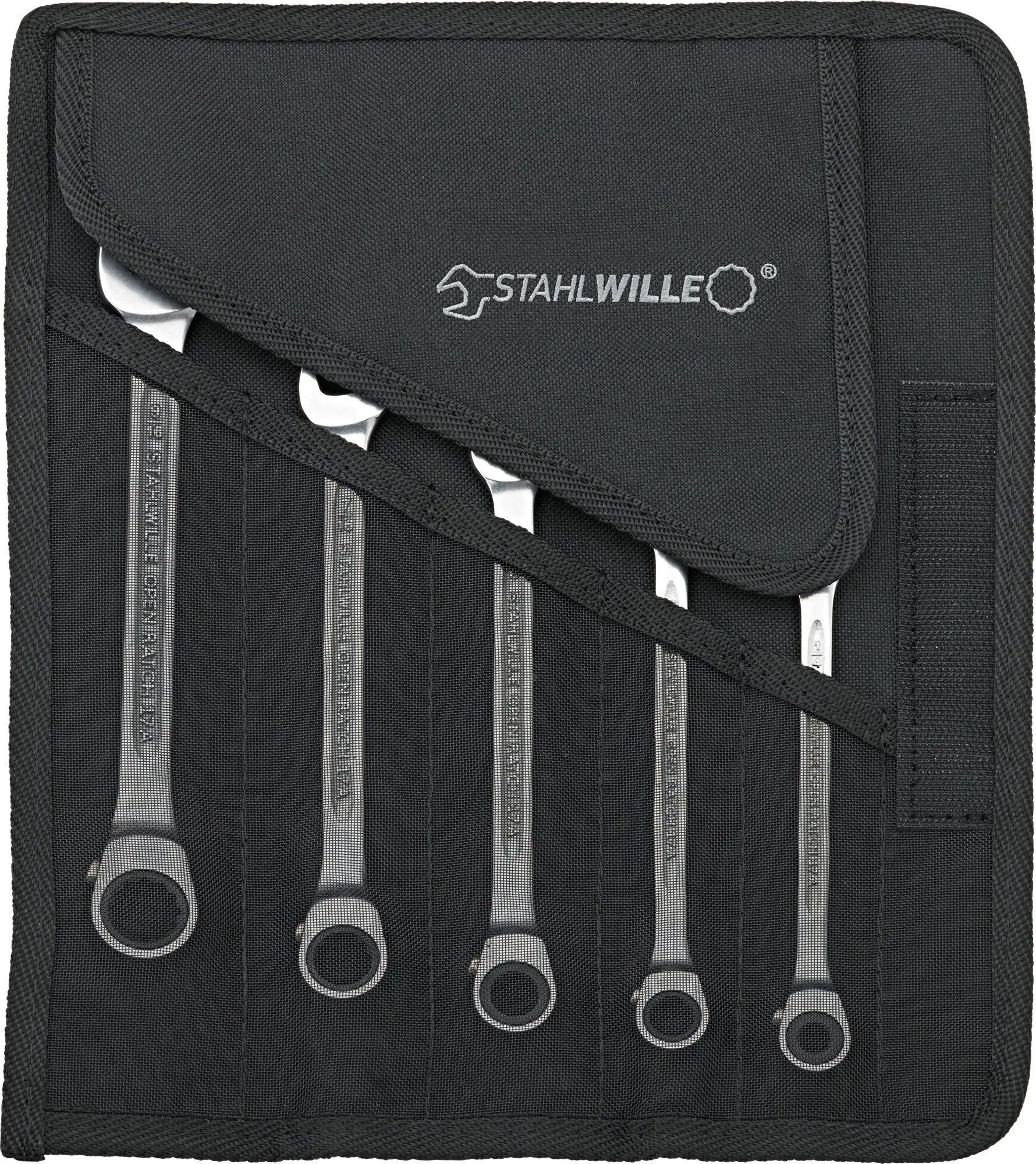 Stahlwille Set of 5 Combination Ratchet Spanner Wrench, 1/4 - 9/16 in - ST 96411709 Stahlwille