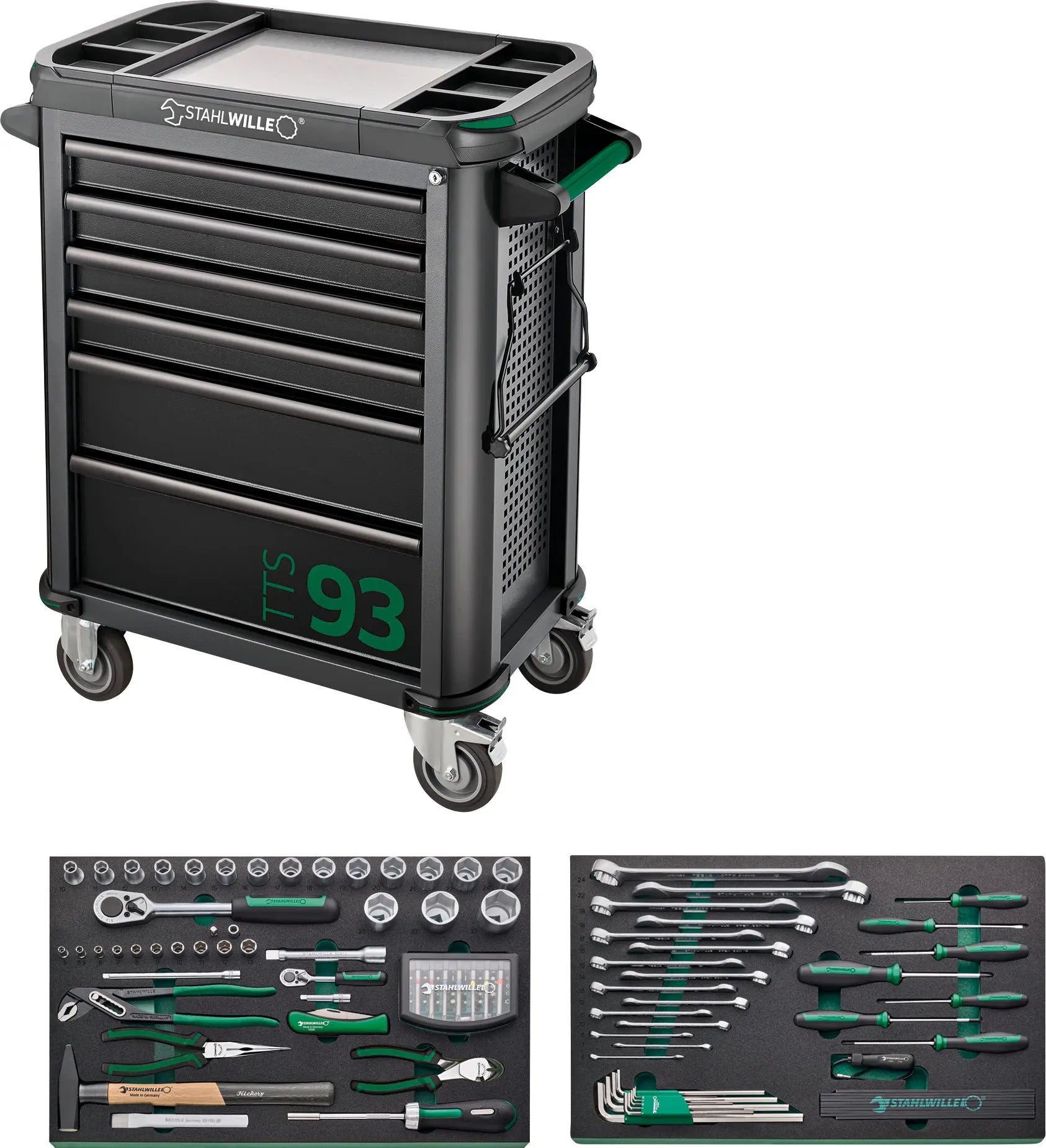 Stahlwille Set of 130 Assortment Tool with Trolley and TCS Insert - ST 98830177 Stahlwille