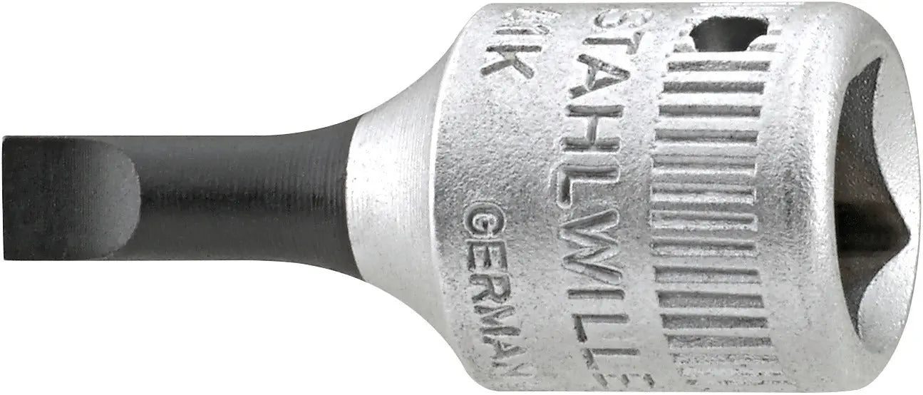 Stahlwille 1/4 in Drive Slotted Socket Screwdriver, 1.2 x 8mm - ST 01280012 Stahlwille