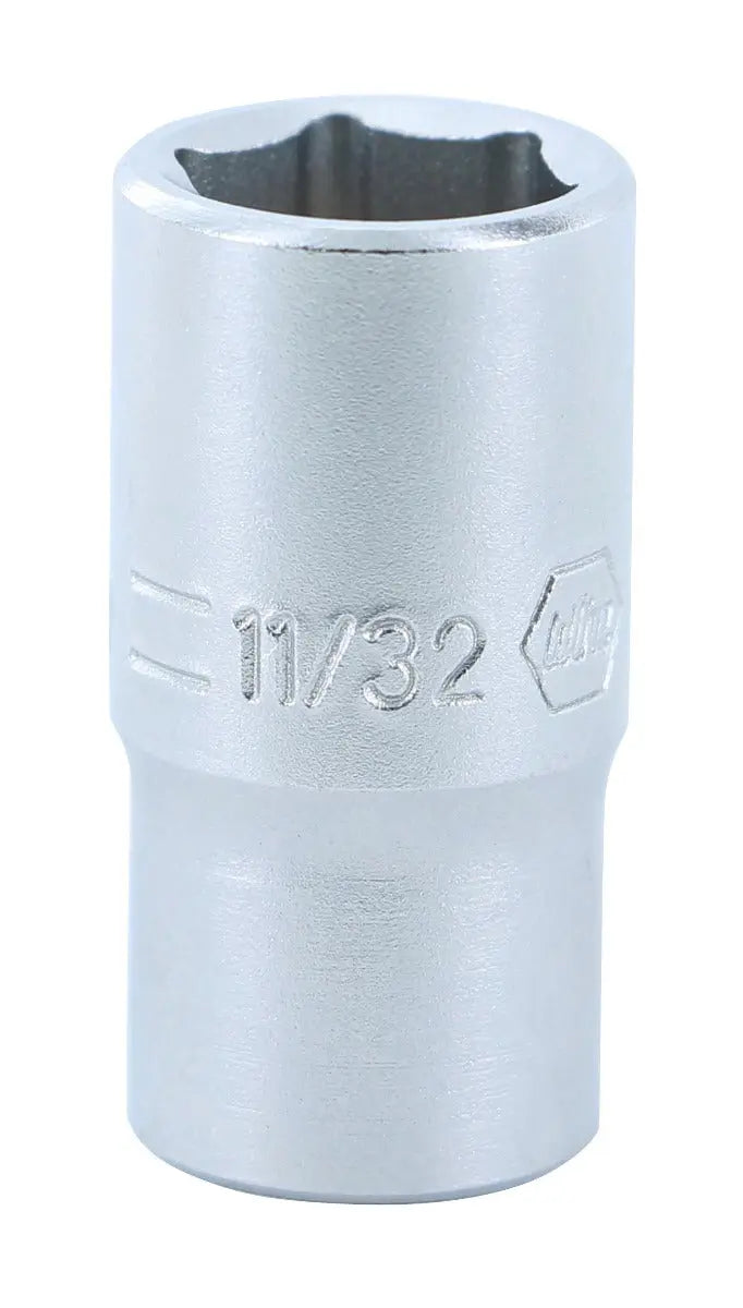 Wiha 33311, 1/4" Drive Socket, 6 Point, 11/32" Wiha