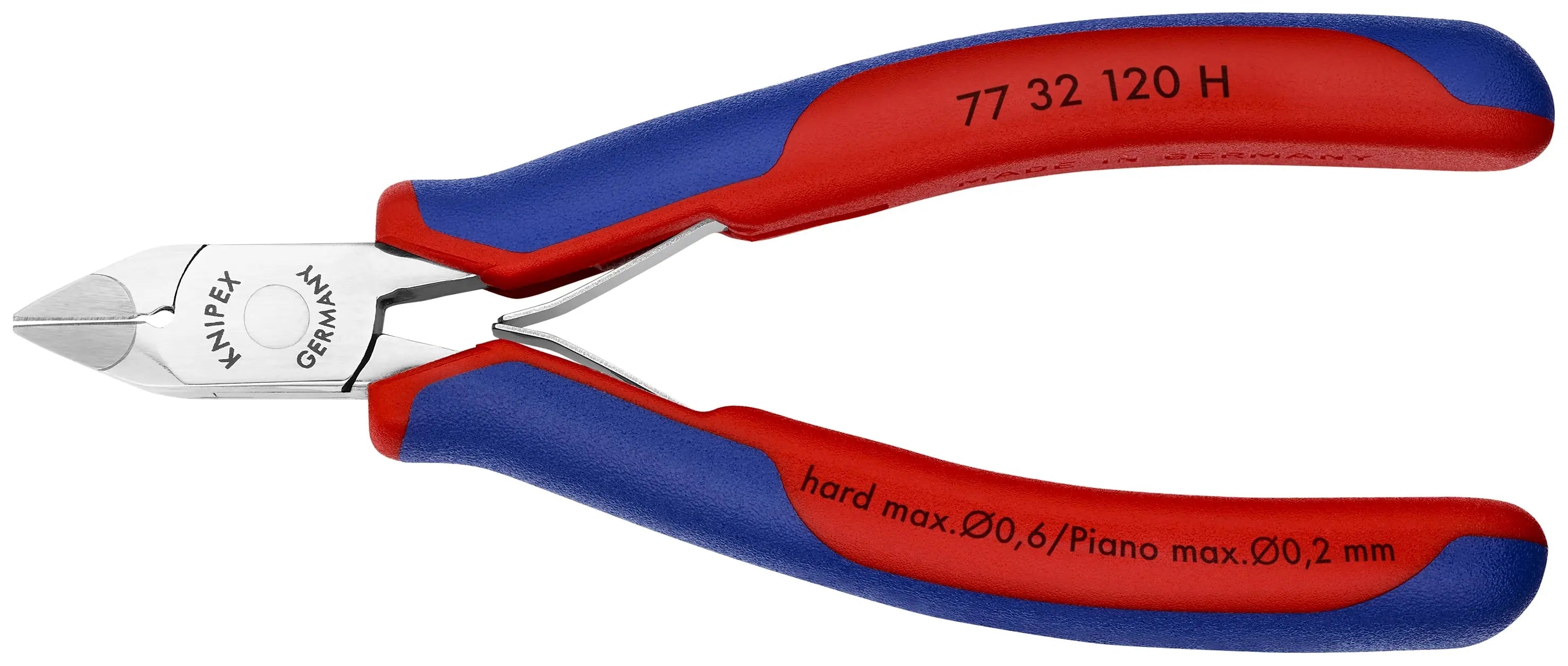 Knipex 77 32 120 H KN | Electronics Diagonal Cutters w/ Carbide Metal Cutting Edges, Multi-Component Knipex