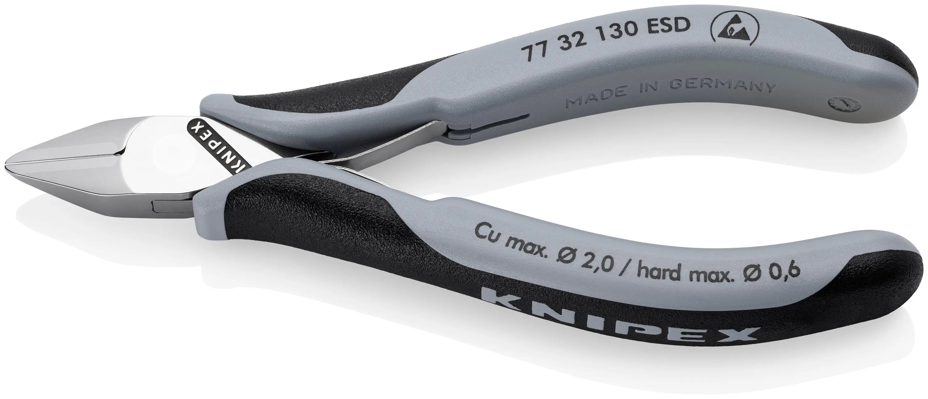 KNIPEX 77 32 130 ESD | 5 1/4" Electronics Diagonal Cutters, ESD Handles Knipex
