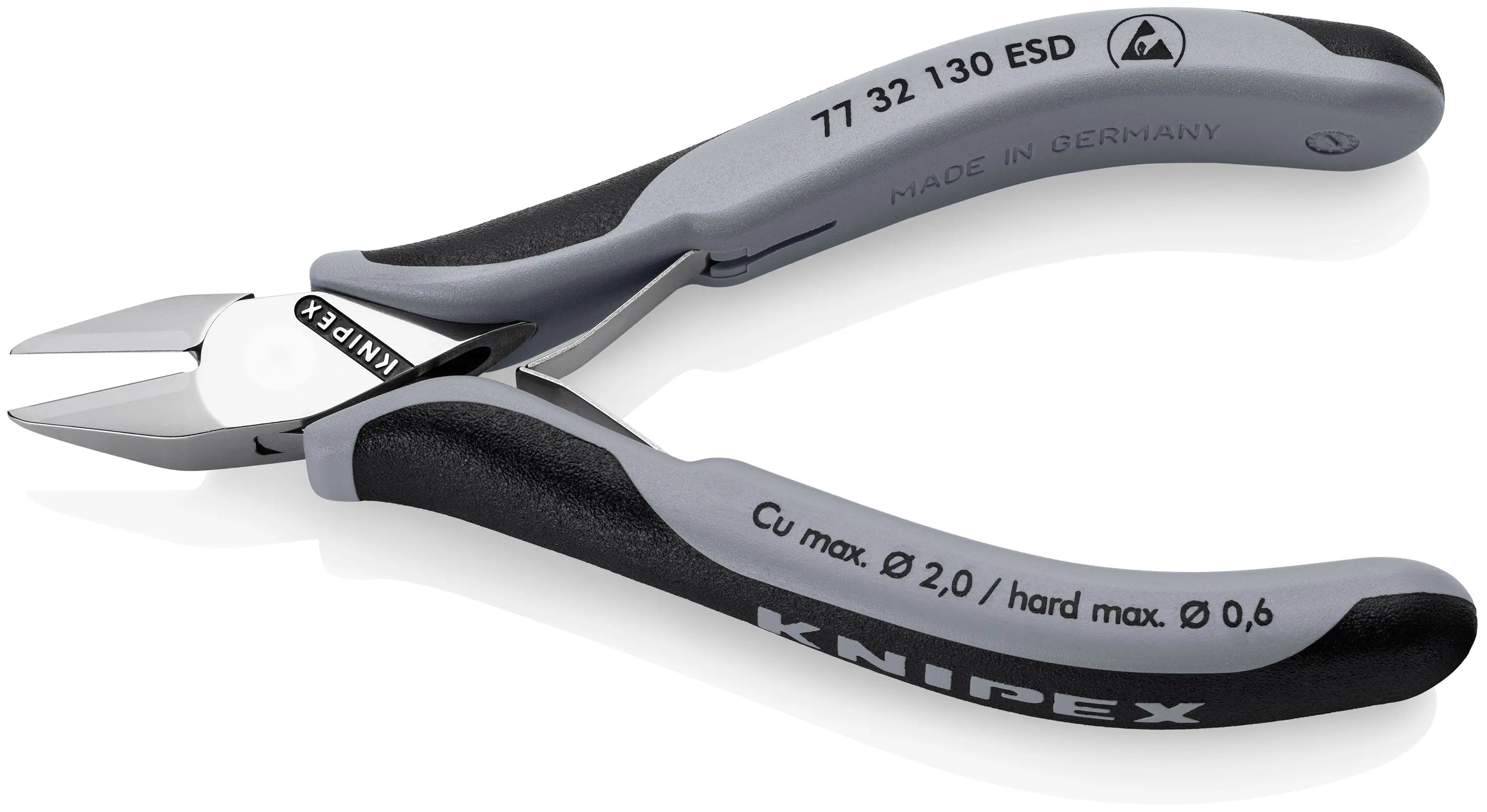 KNIPEX 77 32 130 ESD | 5 1/4" Electronics Diagonal Cutters, ESD Handles Knipex