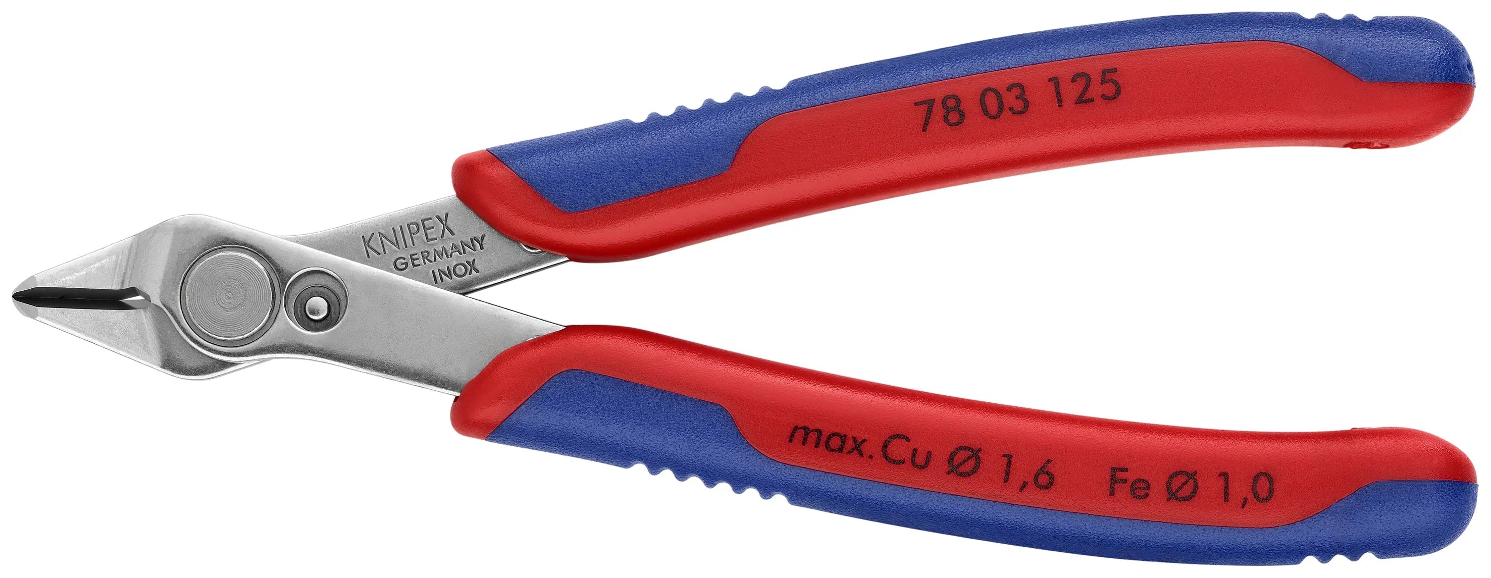 Knipex 78 03 125 KN | Electronics Super Knips, INOX Steel, Multi-Component Knipex