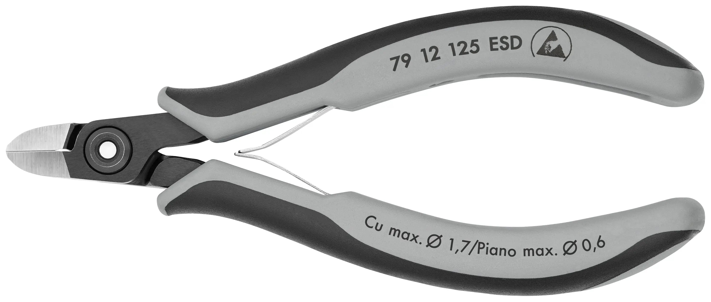 Knipex 79 12 125 ESD KN | Precision Electronics Diagonal Cutters, ESD Knipex
