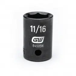 GEARWRENCH 1/2" Drive 6 Point Standard Impact SAE Socket 11/16" 84505N Socket GEARWRENCH