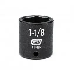 GEARWRENCH 1/2" Drive 6 Point Standard Impact SAE Socket 1-1/8" 84512N Socket GEARWRENCH