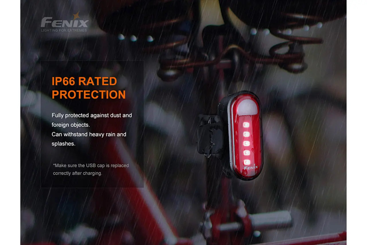Fenix 15 Lumen Red Rechargeable Tail Light - F FX-BC05R-V2 Fenix