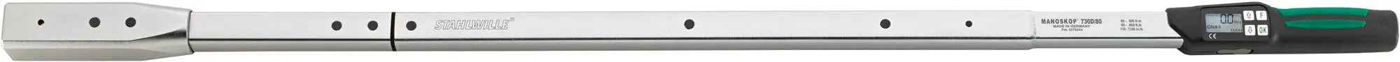 Stahlwille MANOSKOP Service/Series Torque Wrench with Holder for Insert Tools, Size 80 - ST 96502080 Stahlwille