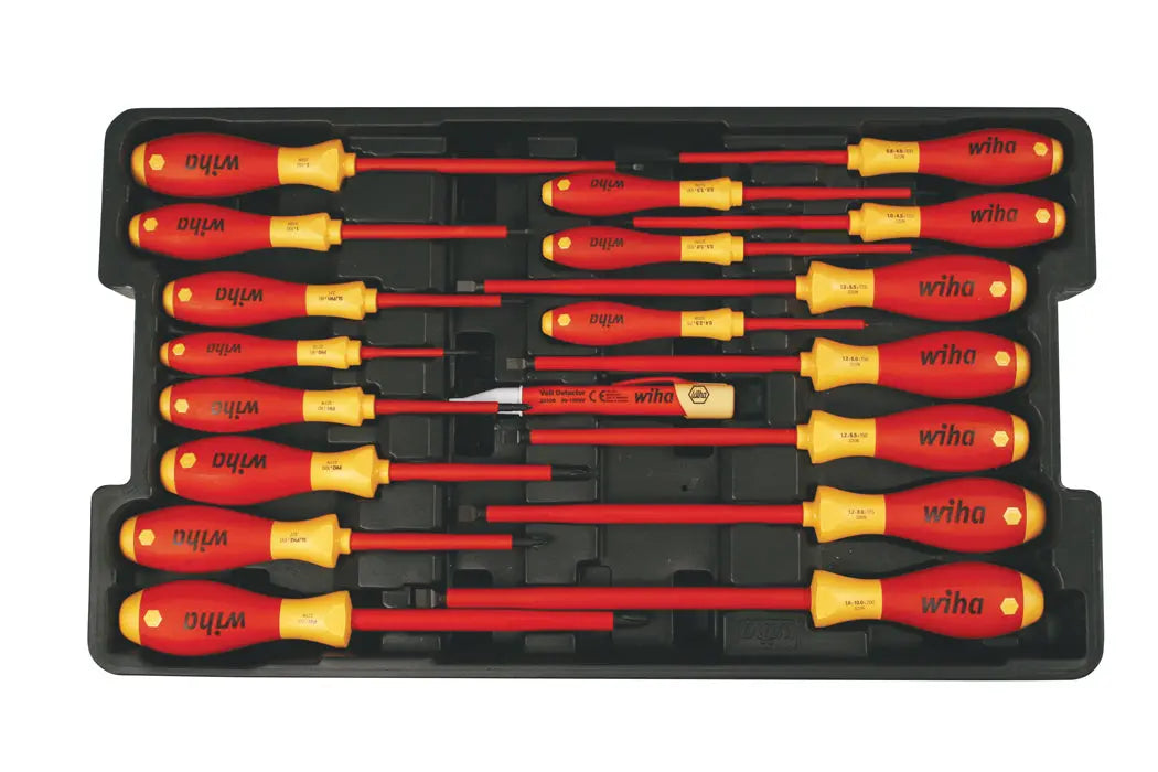 Wiha 32095, Insulated Screwdriver Tray 19 Pc. Set Wiha
