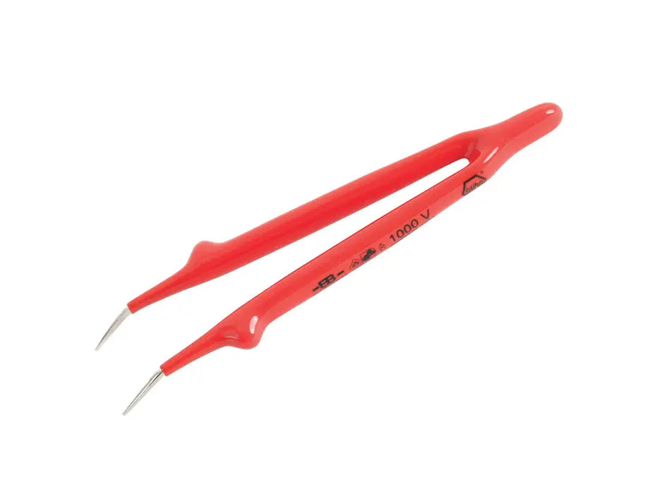 Wiha 75302, Insulated Tweezers Angled Fine 6" Oal Wiha