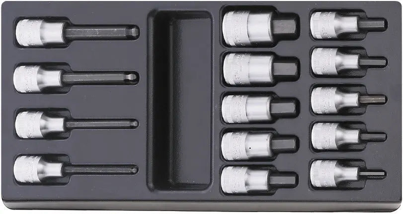 Stahlwille Set of 14 1/2 in Drive Inhex Screwdriver Socket - ST 96838114 Stahlwille