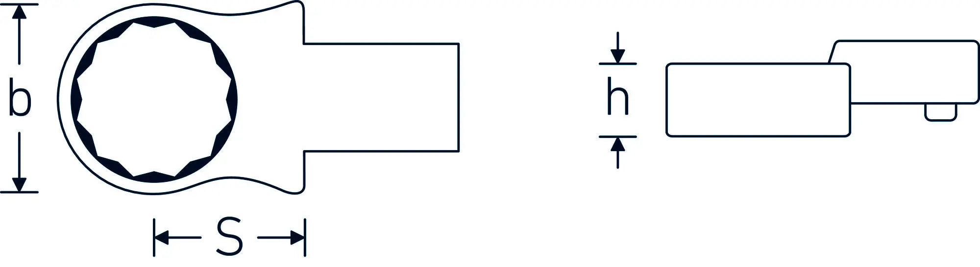 Stahlwille Ring Ended Insert Tool, 13mm, 14 x 18mm - ST 58224013 Stahlwille