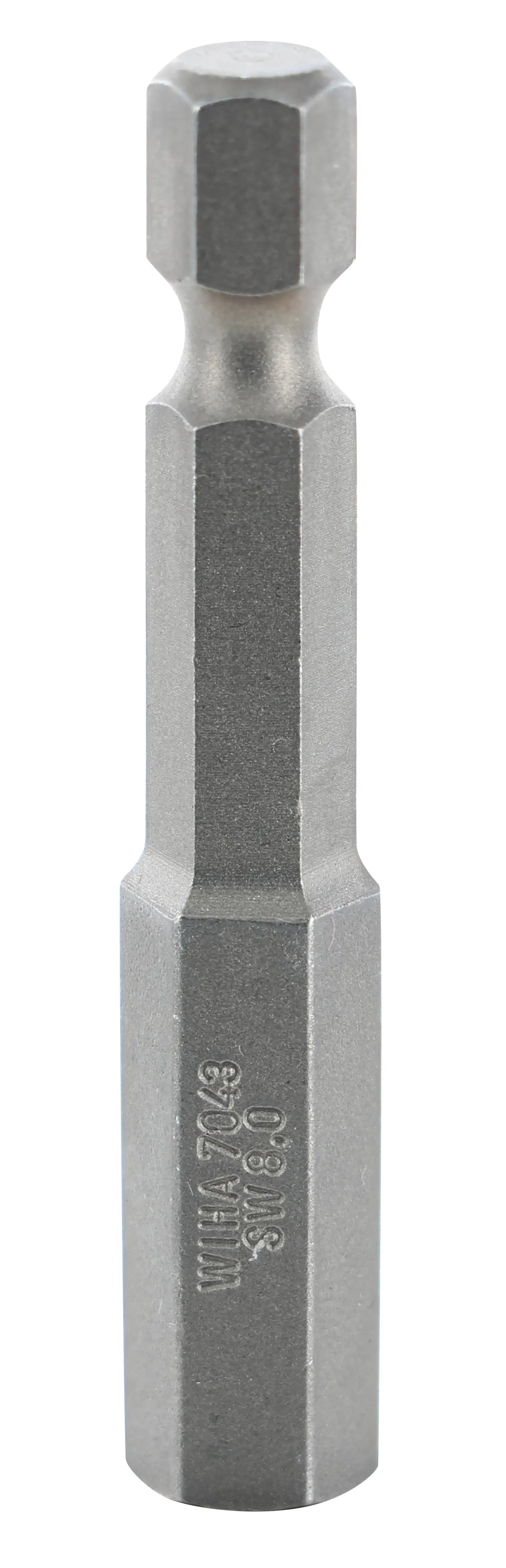 Wiha 74380, Hex Metric Power Bit 8.0 x 50mm Wiha