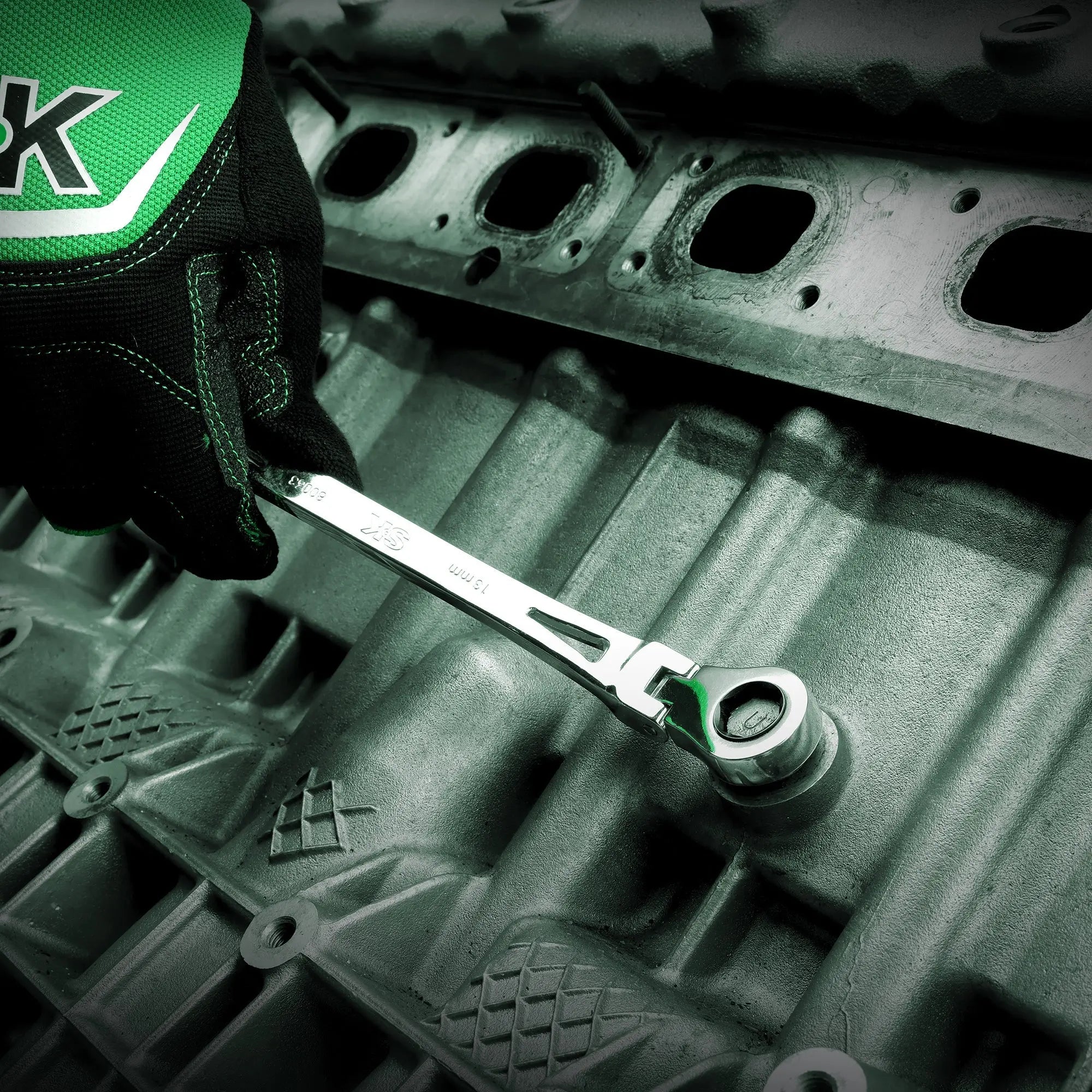 SK Tools 12 Piece Flex-Head X-Frame® Metric Ratcheting Wrench Set - SK 80070 SK Tools