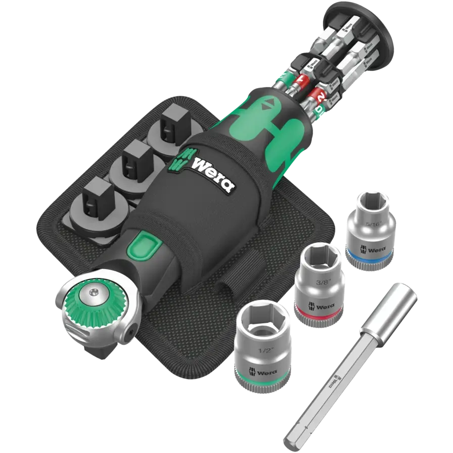 Wera Set of 18 8009 Zyklop Pocket Imperial Ratchet - WE 05004283001 