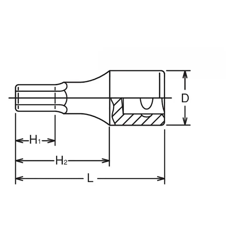Ko-ken Tools 1 Sq. Dr. Bit Socket 22mm Hex Length 80mm Ko-ken Tools