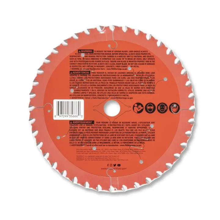 CRESCENT FineCut Fine Finishing Circular Saw Blade, 6-1/2 in x 40-Tooth - GW CSBFF-640 Saw Blade CRESCENT