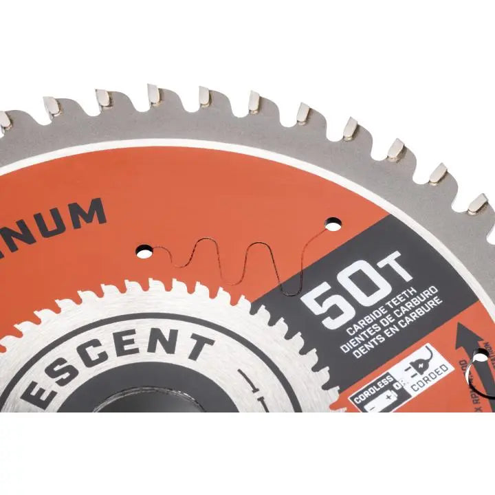 CRESCENT Medium Aluminum Circular Saw Blade, 5-3/8 in x 50-Tooth - GW CSBAM-550 Saw Blade CRESCENT