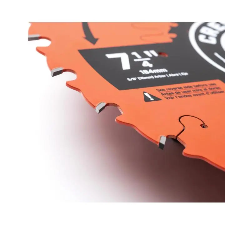 CRESCENT NailSlicer Framing Circular Saw Blade, 7-1/4 in x 24-Tooth - GW CSBFR-724 Saw Blade CRESCENT