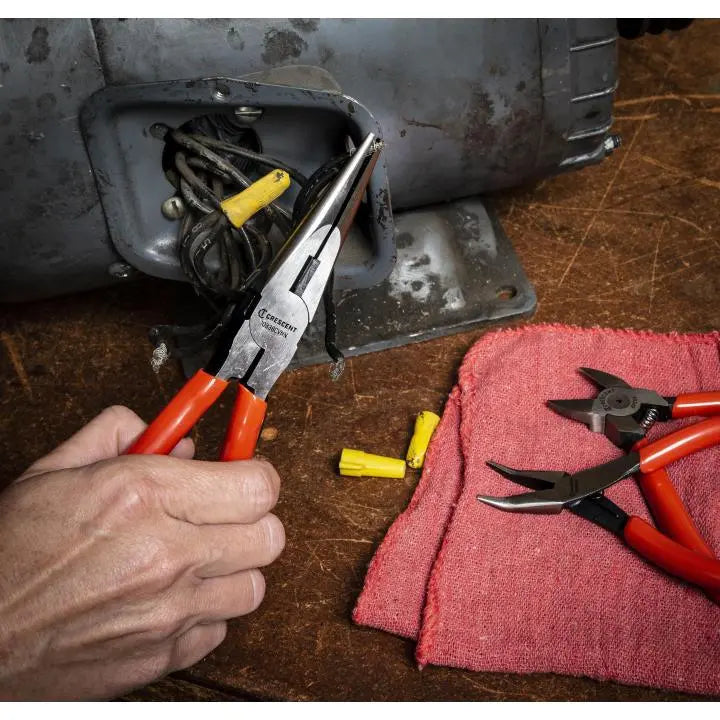 CRESCENT Long Chain Nose Plier with Dipped Grip, 8 in - GW 10338CVNN Plier CRESCENT