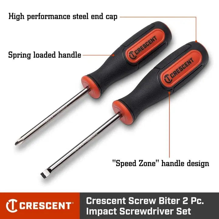 CRESCENT Screw Biter Phillips Dual Material Extraction Screwdriver, PH2 x 4 in - GW CIMSDPH Screwdriver Set CRESCENT