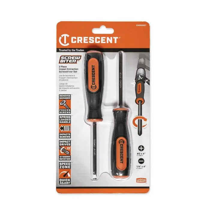 CRESCENT Set of 2 Screw Biter Dual Material Extraction Screwdriver - GW CIMSD2SET Screwdriver Set CRESCENT