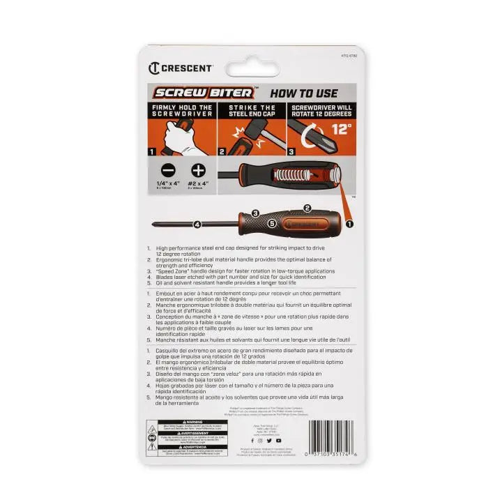 CRESCENT Set of 2 Screw Biter Dual Material Extraction Screwdriver - GW CIMSD2SET Screwdriver Set CRESCENT