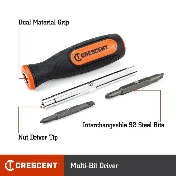 CRESCENT Set of 4 6-in-1 Interchangeable Screwdriver - GW CMBS61 Screwdriver Set CRESCENT