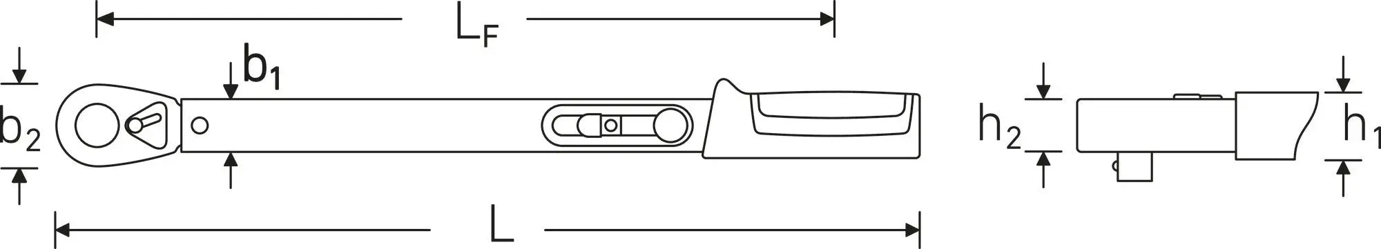 Stahlwille MANOSKOP Standard Torque Wrench with Fixed Ratchet, Size 15 - ST 50204015 Stahlwille
