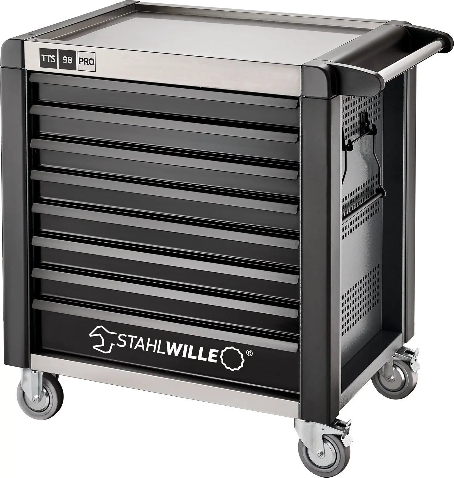 Stahlwille 8-Drawer Anthracite and Black Tool Trolley, Load Capacity 1400 Kg - ST 81200172 Stahlwille