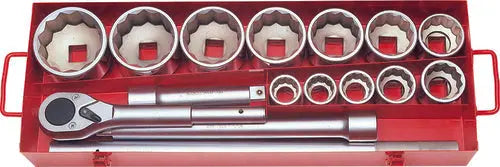 Ko-ken Tools 1 Sq. Dr. 15 Piece 12-Point Metric Socket Set 32-80mm Ko-ken Tools