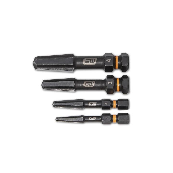 GEARWRENCH 4 Pc. Bolt Biter Screw Extractor Set 84787 Screw Extractor Set