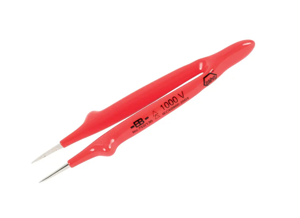 Wiha 75205, Insulated Tweezers Straight Fine 5" Oal Wiha