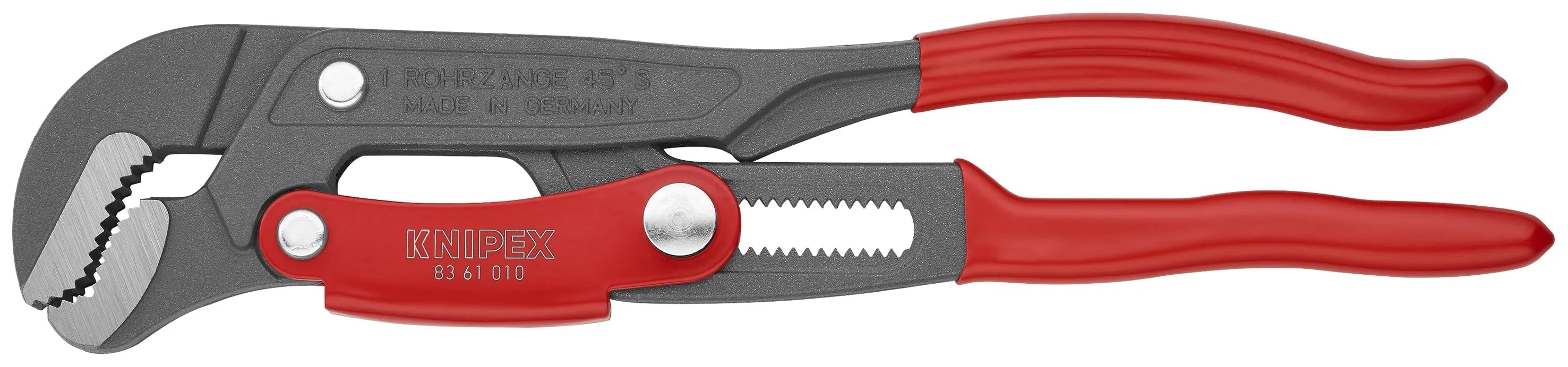 Knipex 83 61 010 KN | Swedish Pattern Pipe Wrench, S-Shape Fast Adjust, Plastic Handle Knipex
