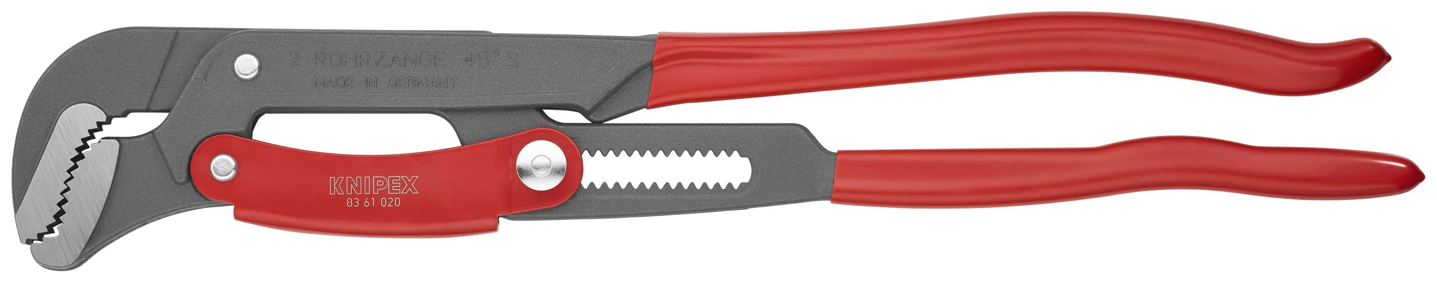 Knipex 83 61 020 KN | Swedish Pattern Pipe Wrench, S-Shape Fast Adjust, Plastic Handle Knipex
