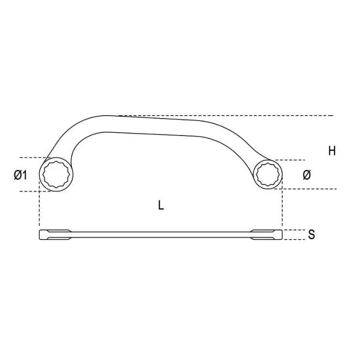 Beta Tools Half-Moon Ring Wrench - BT 000830014 