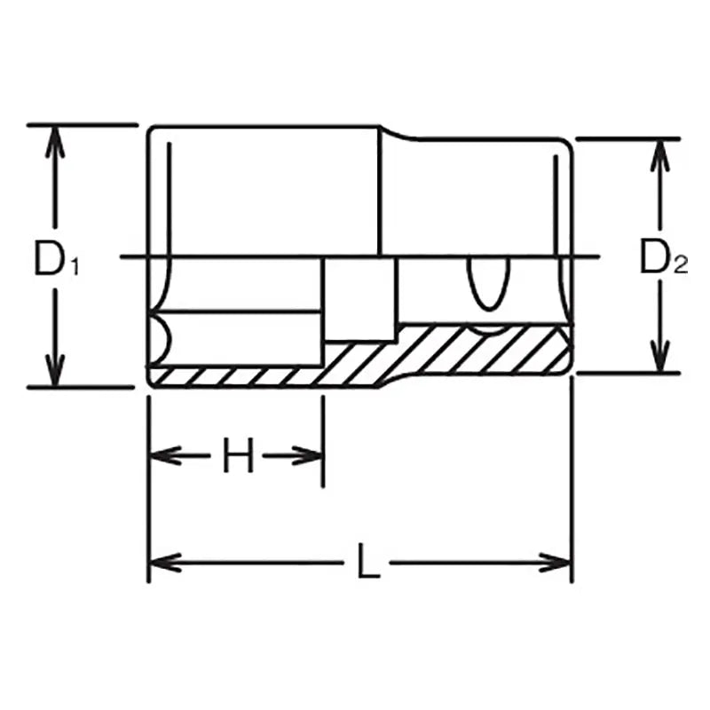 Ko-ken Tools 1 Sq. Dr. Socket 1.1/4 6 point Length 65mm Ko-ken Tools